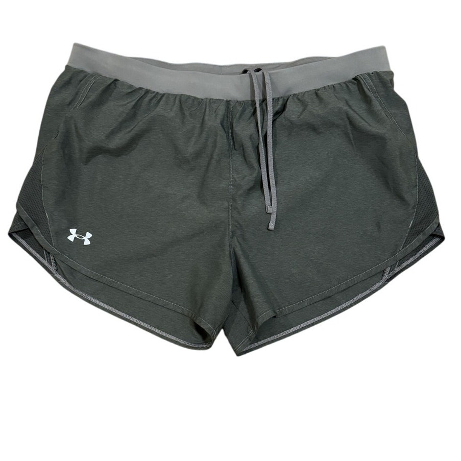 Under Armour Heatgear Women's Gray Loose Elastic Waist Athletic Short Size Xl